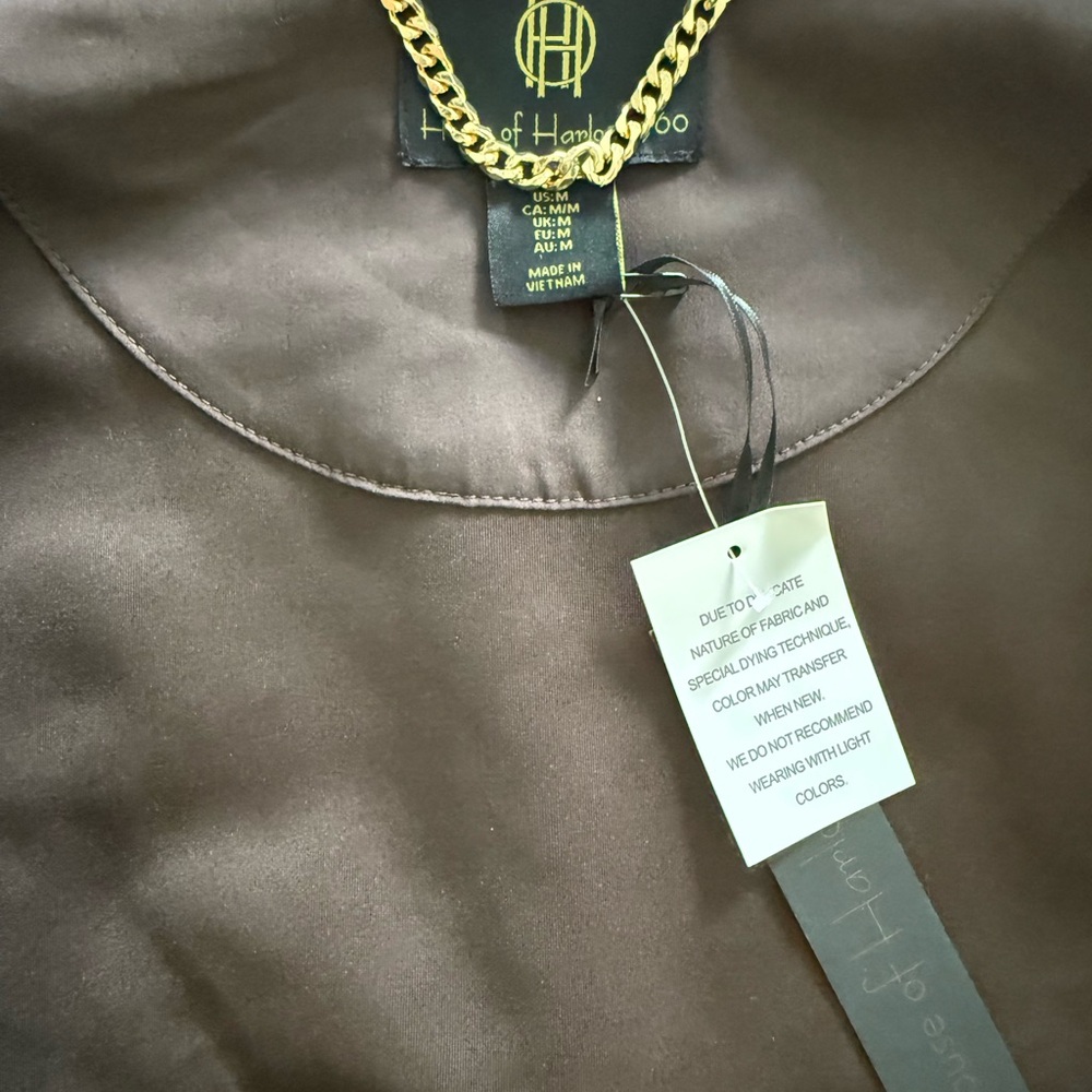 House of Harlow 1960 Faux Suede Crop Women’s Jacket Size Medium - Picture 3 of 6